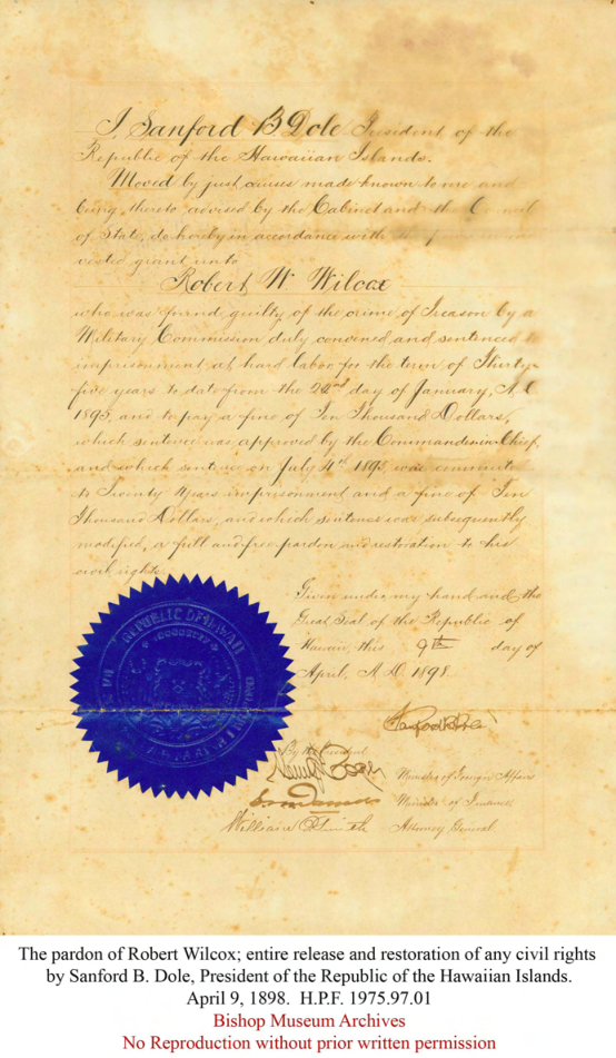 The Pardon of Robert Wilcox