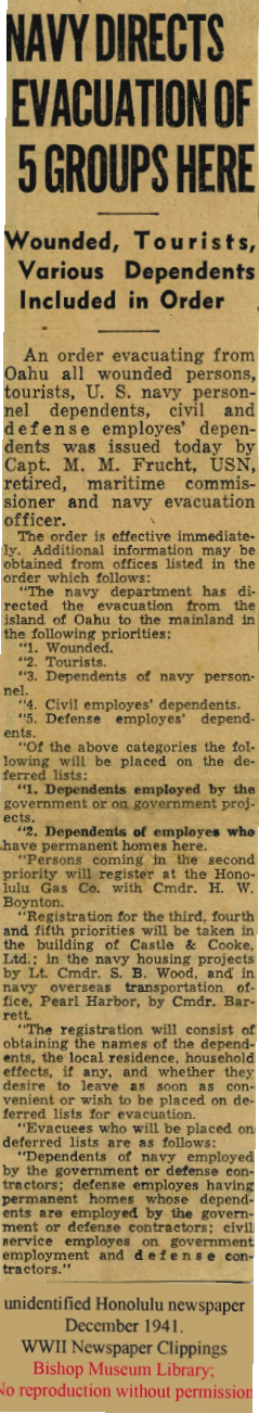 World War II Newspaper Clippings