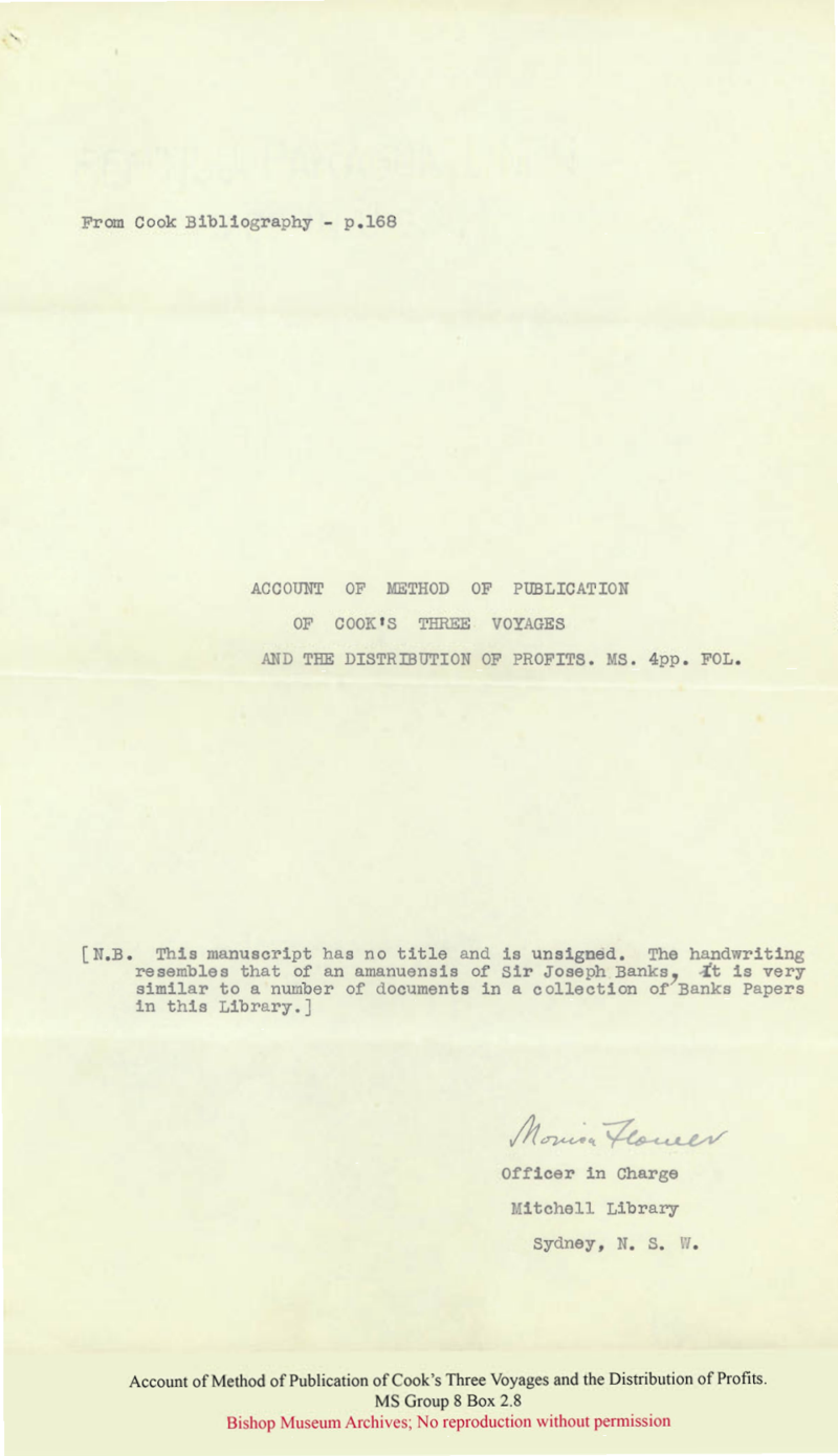 Publication of Cook's Three Voyages