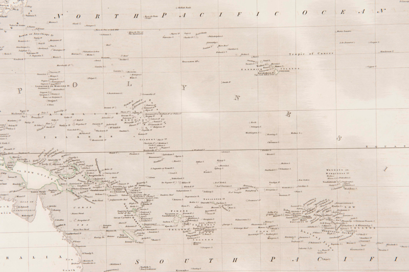 Detail of Islands in the Pacific Ocean