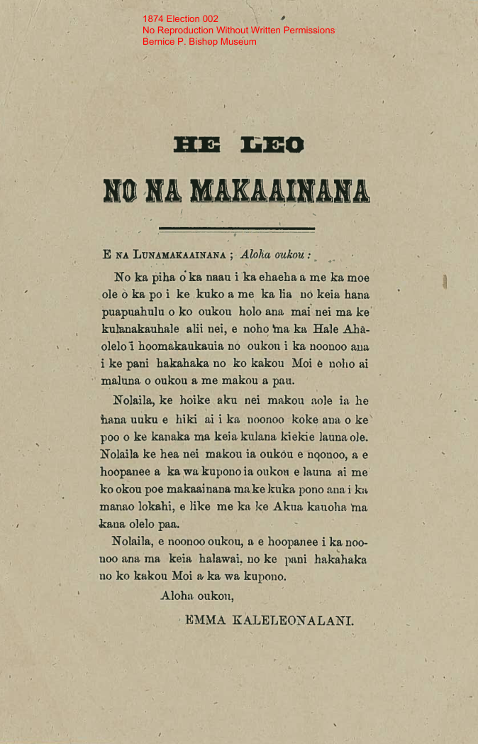 1874 Electioneering Material